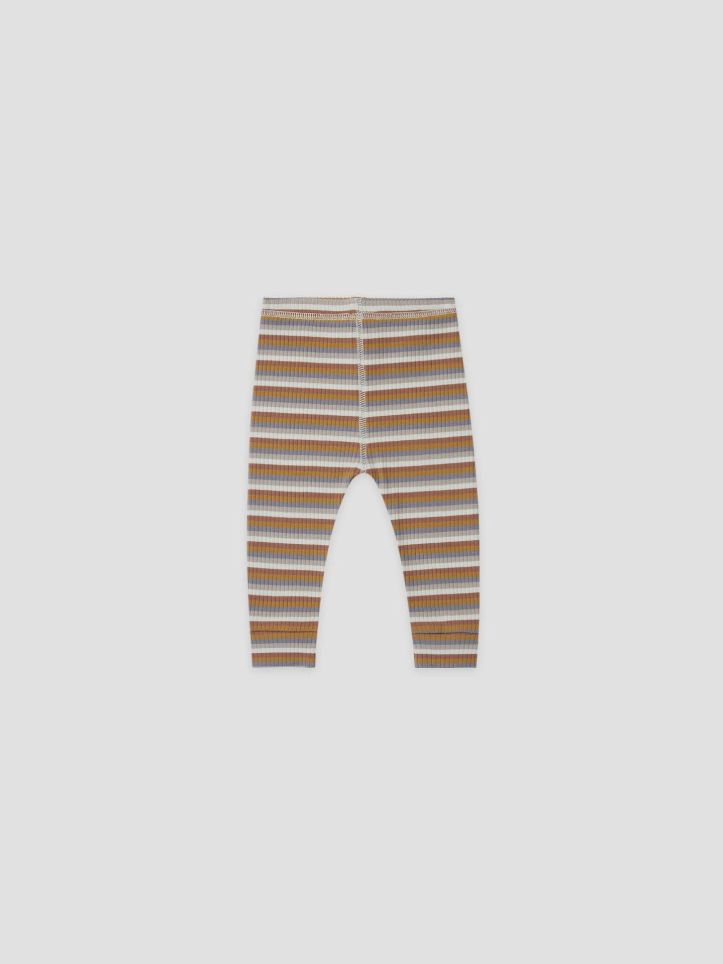 Quincy Mae - Organic Ribbed Leggings - Multi-Stripe