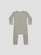 Load image into Gallery viewer, Organic Ribbed Baby Jumpsuit - Fern Stripe