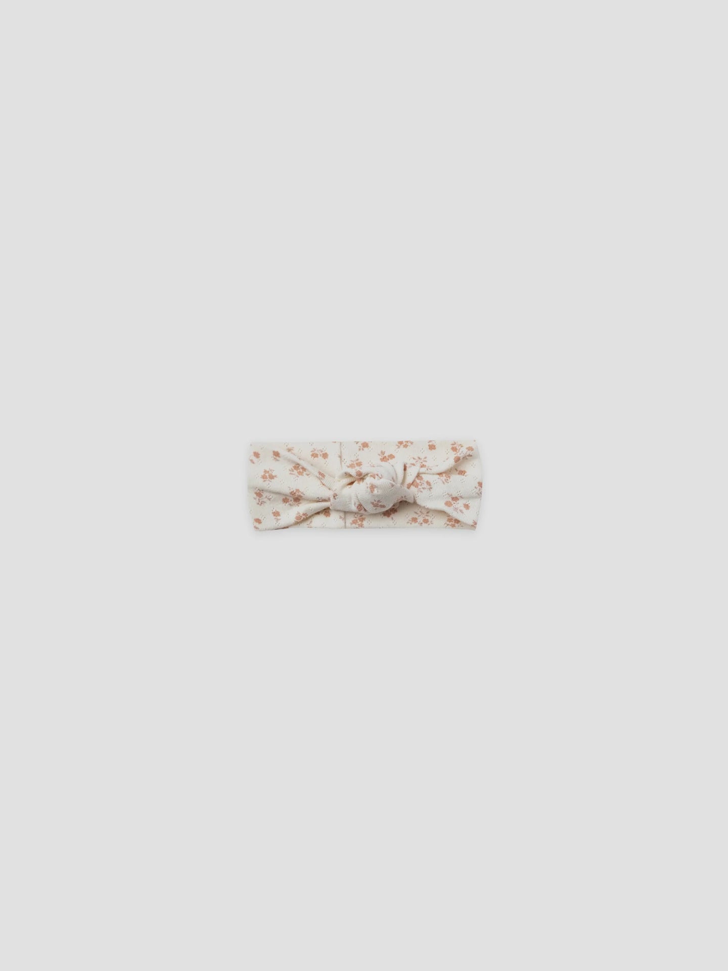 Quincy Mae - Organic Pointelle Knotted Headband - Blush Floral