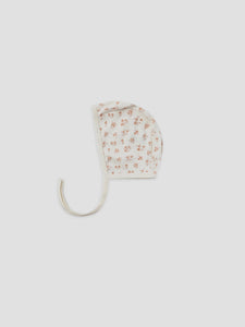 Quincy Mae - Organic Pointelle Baby Bonnet - Blush Floral