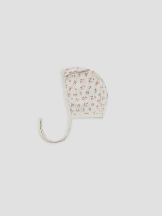 Quincy Mae - Organic Pointelle Baby Bonnet - Blush Floral