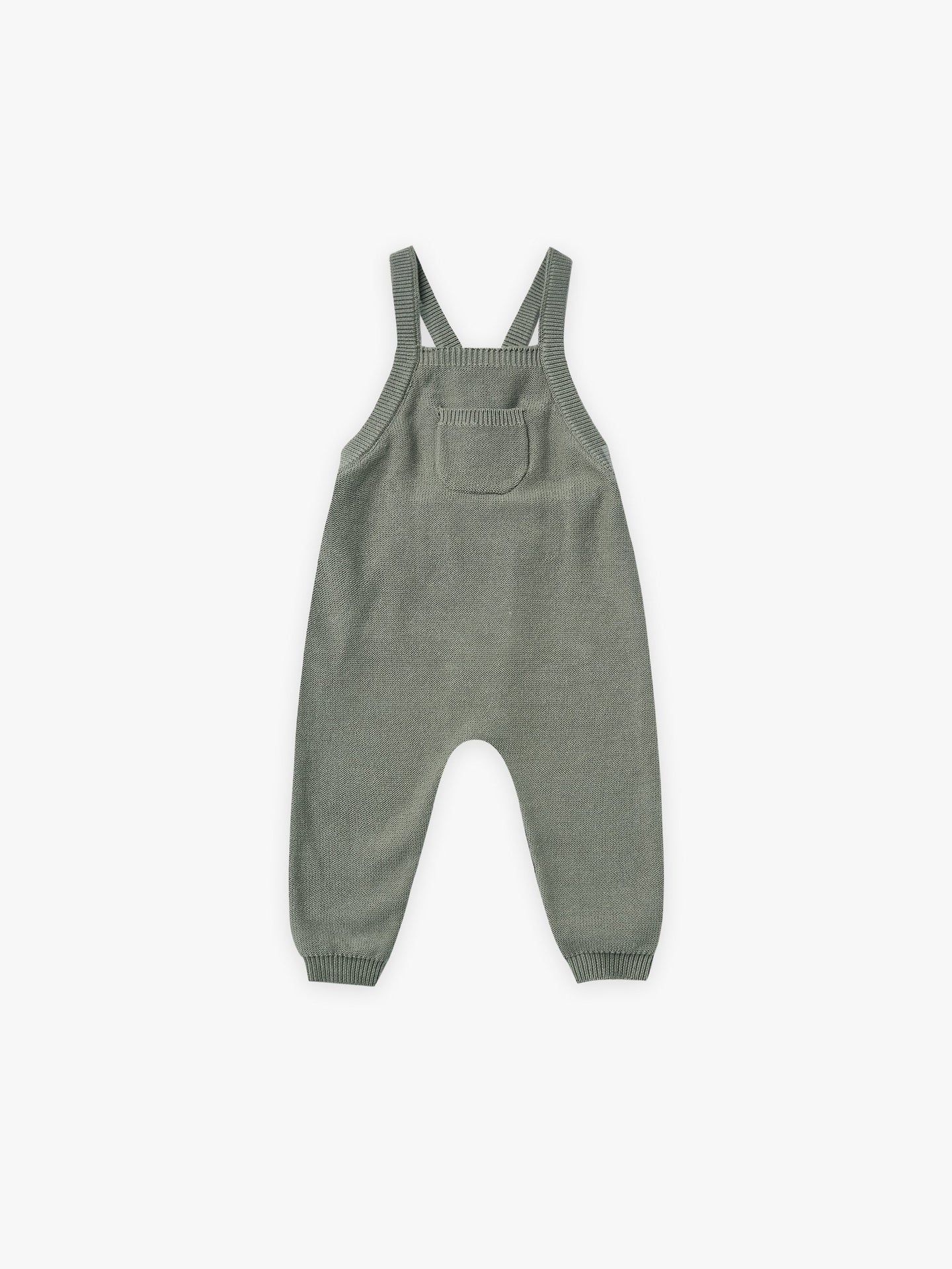 Quincy Mae - Organic Basil Knit Overalls - Basil