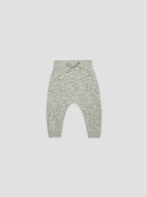 Quincy Mae - Cozy Heathered Knit Pant - Fern