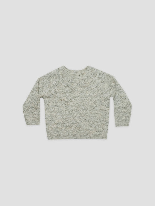 Quincy Mae - Cozy Heathered Knit Sweater - Fern