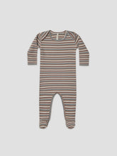 Load image into Gallery viewer, Quincy Mae - Organic Ribbed Footie - Autumn Stripe