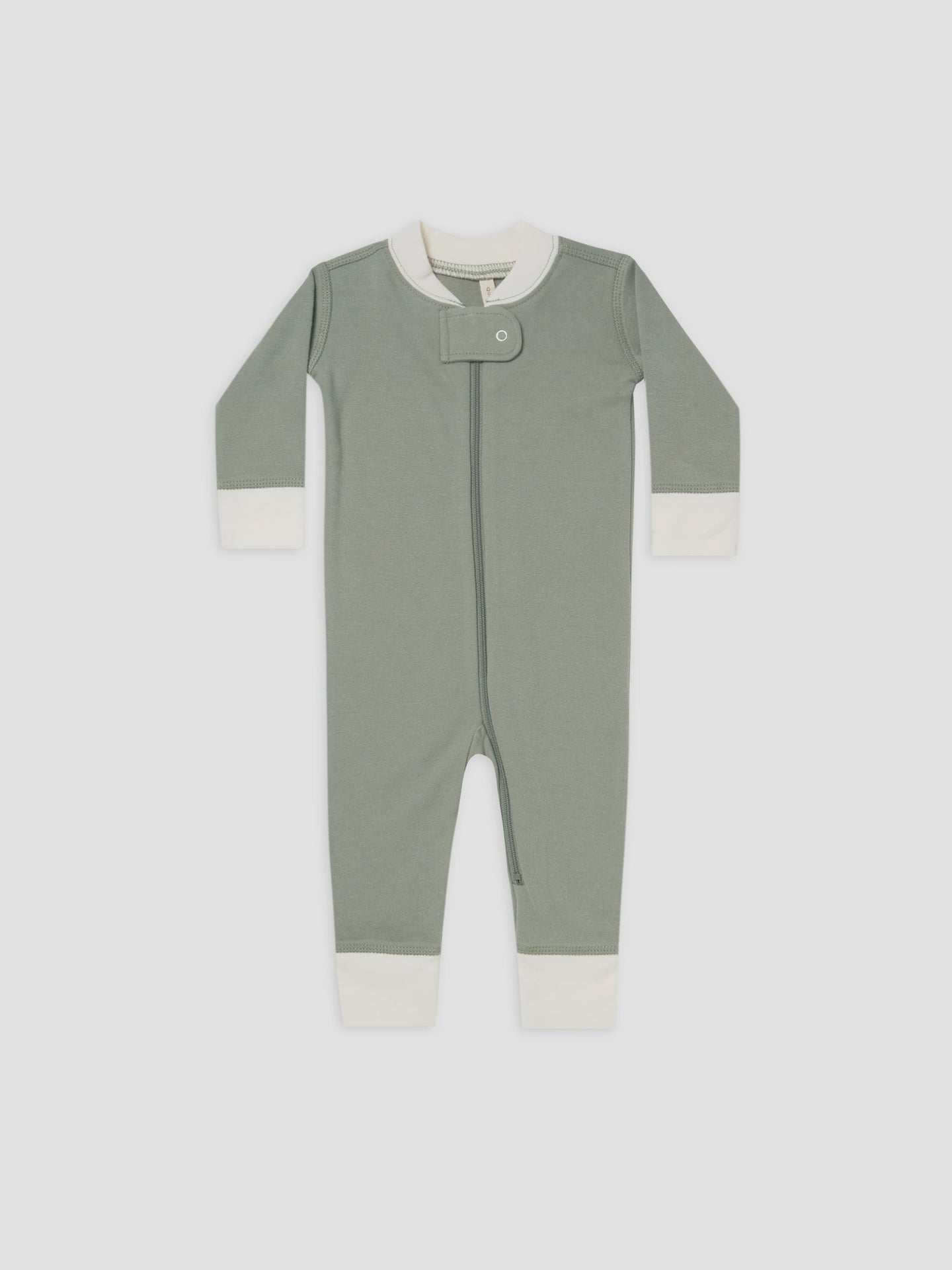 Quincy Mae - Organic Zip Longsleeve Sleeper - Spruce
