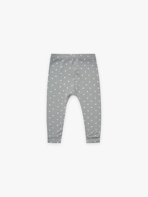 Quincy Mae - Criss Cross Bamboo Leggings - Dusty-Blue