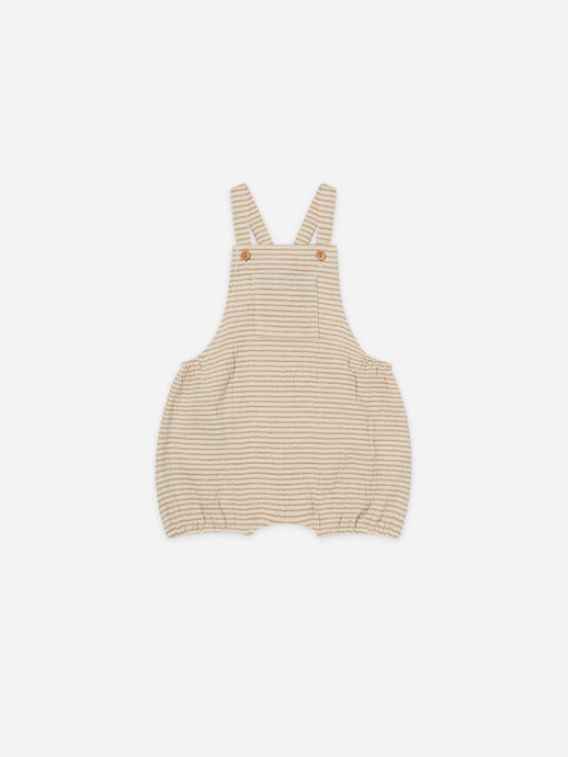 Quincy Mae - Organic Hayes Overall - Ocre Stripe