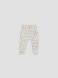 Quincy Mae - Organic Pointelle Leggings - Blush Floral