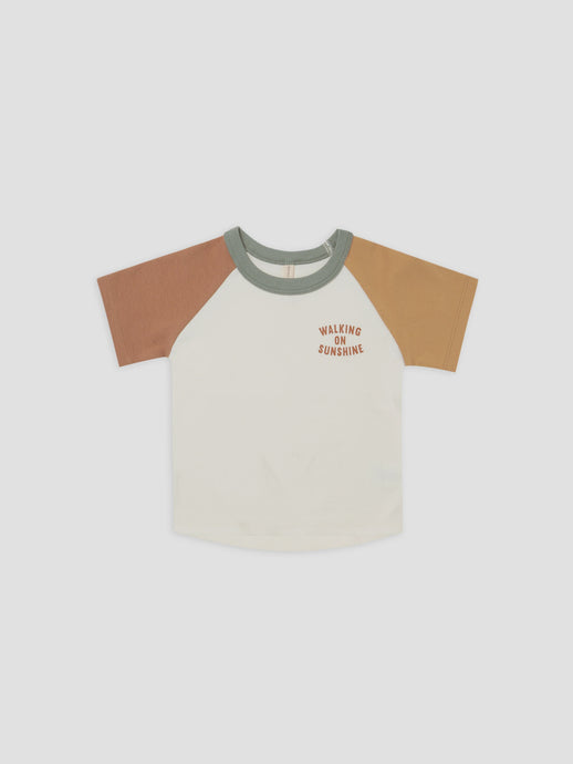 Quincy Mae - Organic Raglan Tee - Color Block - Ivory
