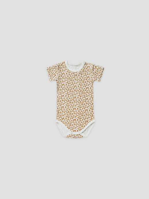 Quincy Mae - Bamboo Shortsleeve Bodysuit - Cheetah