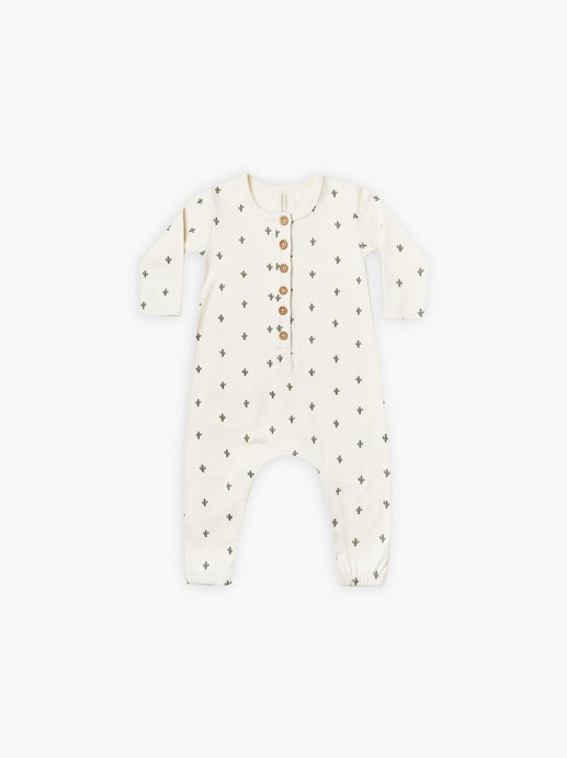 Quincy Mae - Organic Cactus Longsleeve Jumpsuit - Ivory