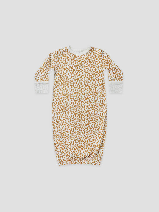 Quincy Mae - Bamboo Baby Gown - Cheetah