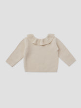 Load image into Gallery viewer, Quincy Mae - Organic Ruffle Collar Knit Sweater - Natural