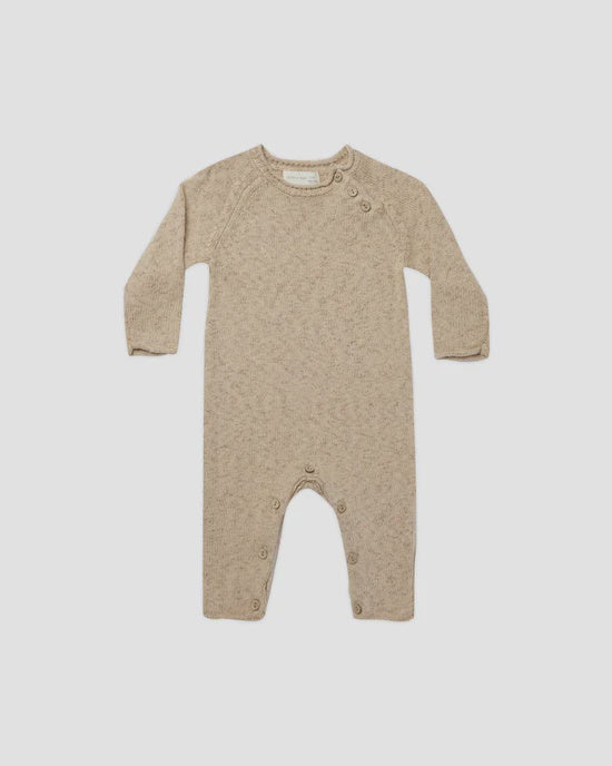 Quincy Mae - Speckled Knit Jumpsuit - Latte