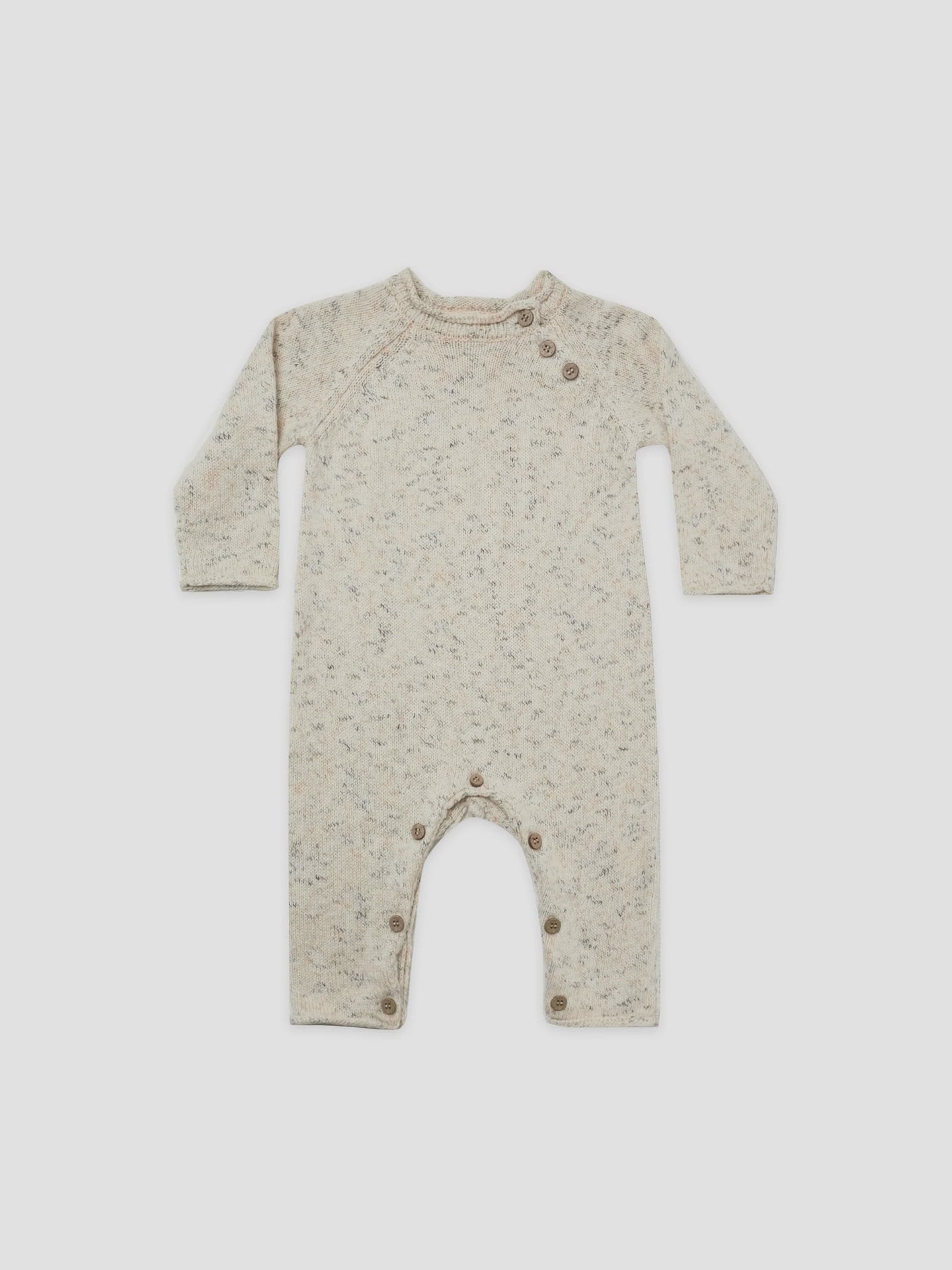 Quincy Mae - Organic Speckled Knit Jumpsuit - Natural