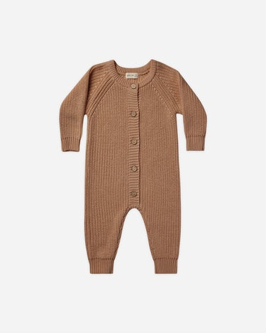 Quincy Mae - Chunky Knit Jumpsuit - Cinnamon