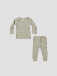 Long Sleeve Tee and Legging Set -  Trees