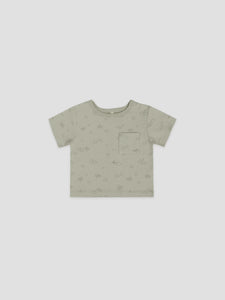 Quincy Mae - Boxy Pocket Tee - Airplanes