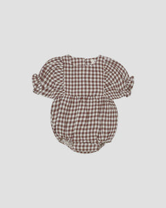 Quincy Mae - Cosette Romper - Plumb Gingham