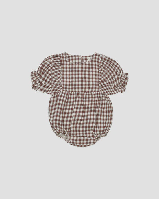 Quincy Mae - Cosette Romper - Plumb Gingham