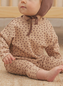 Quincy Mae - Organic Drawstring Pant - Ditsy Bloom