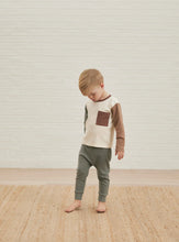 Load image into Gallery viewer, Quincy Mae - Organic Long Sleeve Pocket Tee - Ivory Colorblock