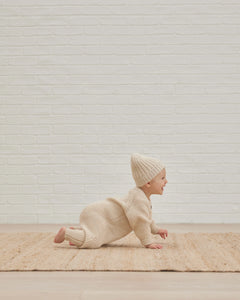 Quincy Mae - Organic Chunky Knit Jumpsuit - Natural