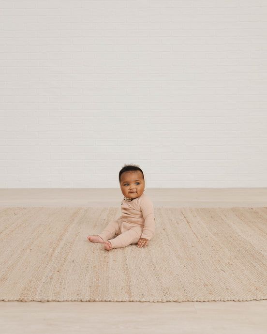 Quincy Mae - Organic Pointelle Long John - Petal