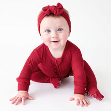 Load image into Gallery viewer, Posh Peanut - Maroon Waffle - Infant Headwrap