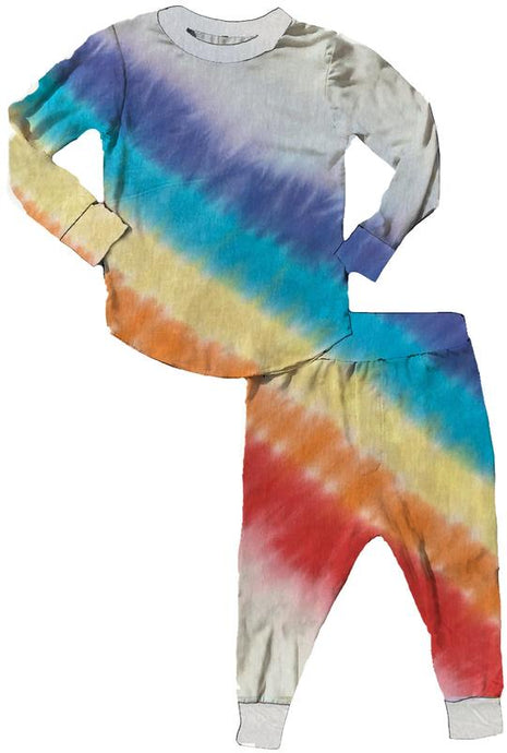 Rowdy Sprout - Rainbow Love Bamboo Set - Rainbow Tie Dye