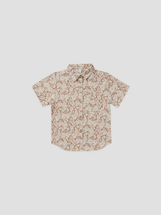 Rylee + Cru - Collared Short Sleeve Shirt - Plumeria