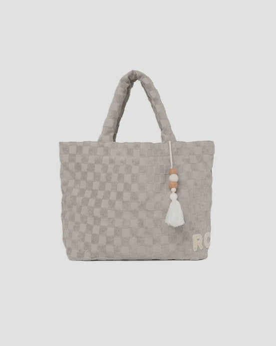 Terry Beach Bag - Cloud Check
