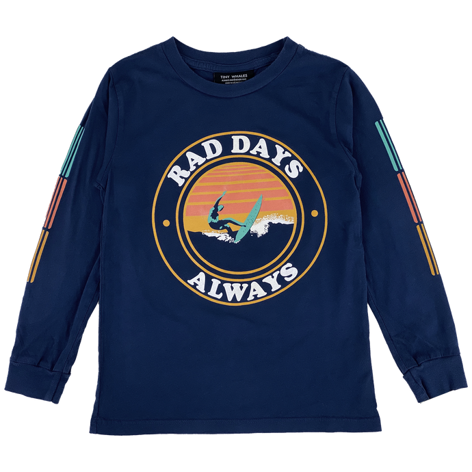 Tiny Whales - Rad Days L/S Tee - Navy