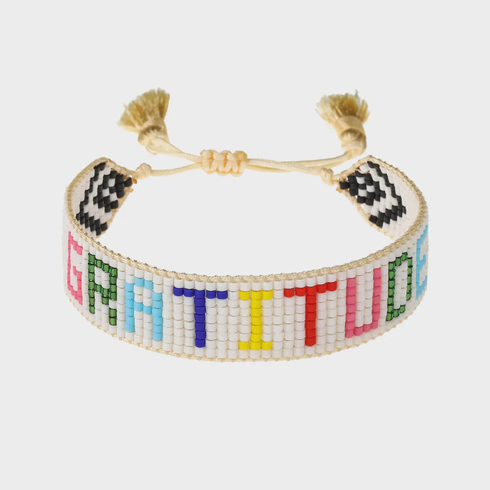 Hart - Rainbow GRATITUDE Beaded Bracelet