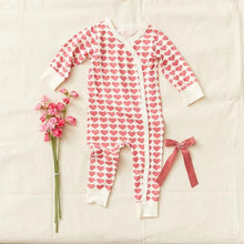 Load image into Gallery viewer, Pink Chicken - Organic Romper - Rapture Rose Hearts
