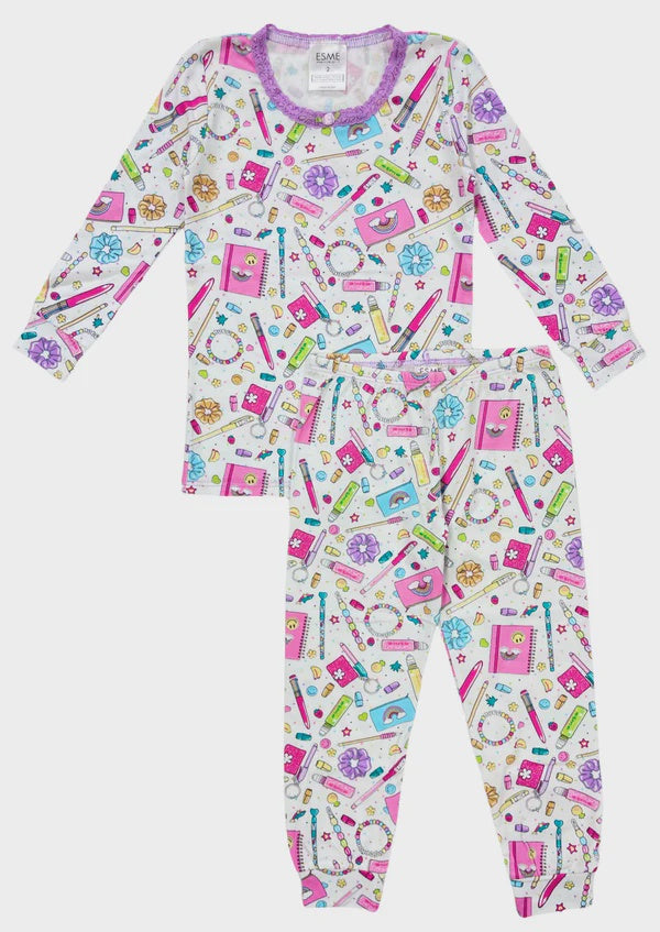 Esme - Sketch Long Sleeve Pajama Set