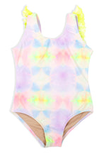 Load image into Gallery viewer, Shade Critters - One Piece Fringe Back-Multi Tie Dye Swimsuit