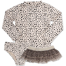 Load image into Gallery viewer, Shade Critters - Rashguard Set w/ Tutu - Dalmatian Leopard