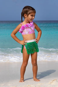 Shade Critters - Two Piece Hula Bikini w/Fringe Skirt - Lavender