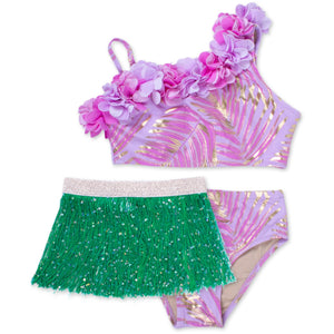 Shade Critters - Two Piece Hula Bikini w/Fringe Skirt - Lavender