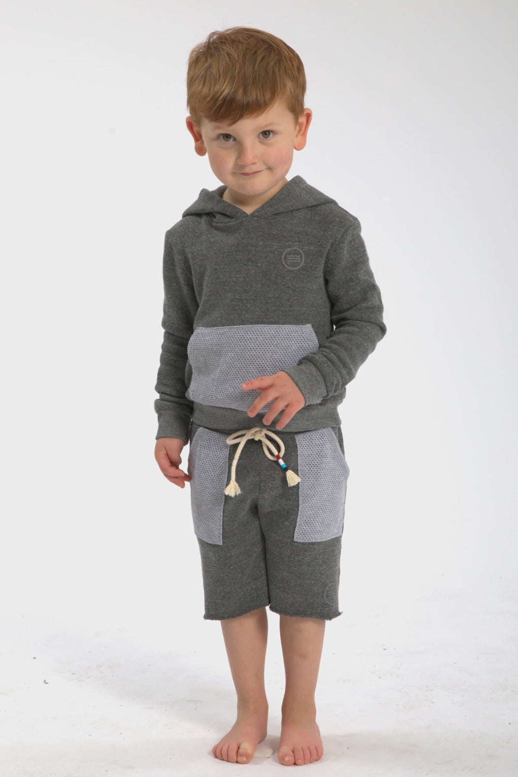 Sol Angeles - Mesh Pullover Hoodie - Heather Grey