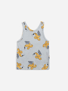 BOBO CHOSES - Sniffy Dog All Over Tank - Light Grey