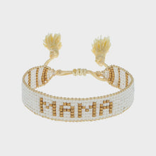 Load image into Gallery viewer, Hart - Small White &amp; Gold MAMA Bracelet