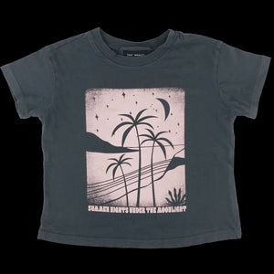 Tiny Whales - Summer Nights Boxy Tee - Faded Black