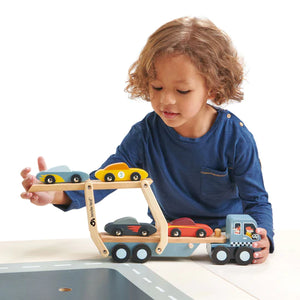 Tender Leaf Toys - Car Transporter - Race Cars