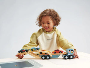 Tender Leaf Toys - Car Transporter - Race Cars