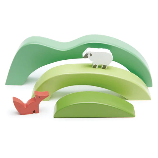 Tender Leaf Toys - Green Hills View Stacking Set