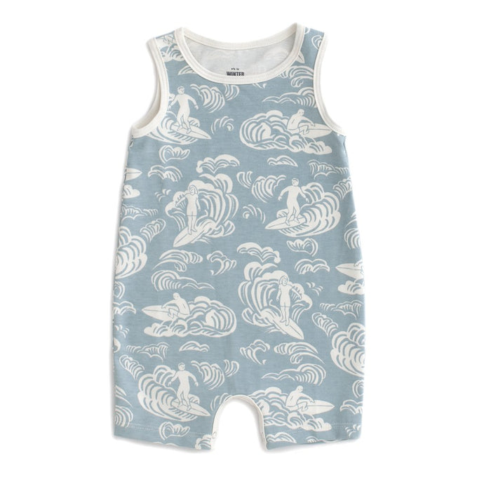 Winter Water Factory Organic Tank Top Romper - Surfers