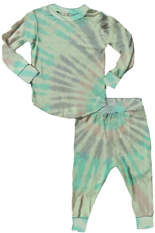 Rowdy Sprout - Vintage Swirl Tie Dye Bamboo Base Layer Set